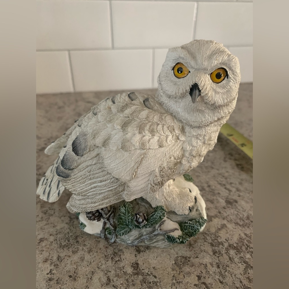 Owl Figurine 1994 Great Snowy Owl Hamilton Masters of The Evening Wilderness